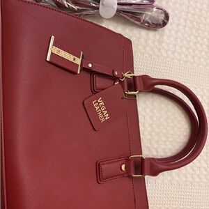 Miztique Red bag with Luxurious Design and Gold Hardware